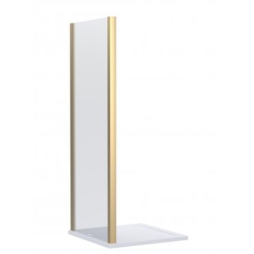 Nuie Lucie 900mm Side panel - Brushed Brass AQFSP90NBB-E8