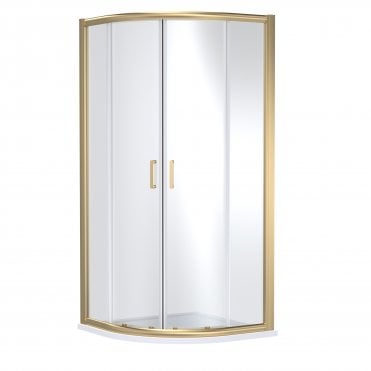 Nuie Lucie 900mm x 900mm Quadrant - Brushed Brass AQU9NBB-E8