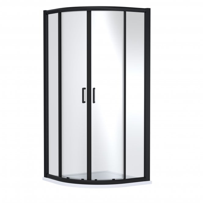 Nuie  Lucie 900mm x 900mm Quadrant - Matt Black AQU9NBP-E8