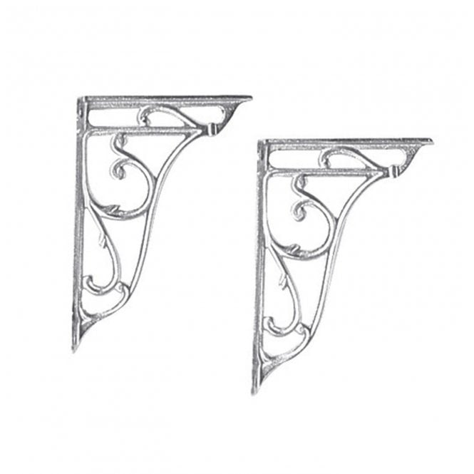 Nuie  Ornate Cistern Brackets Chrome