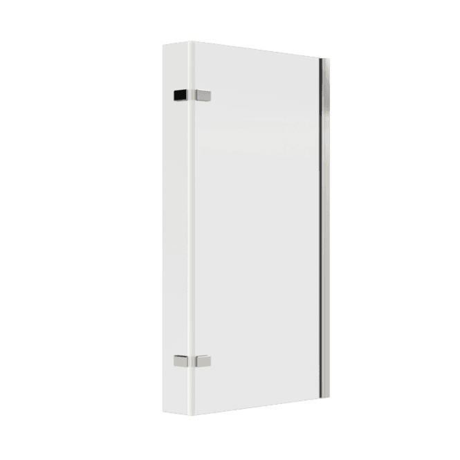 Nuie  Pacific L Shape Square Shower Fixed Screen Hinged Return