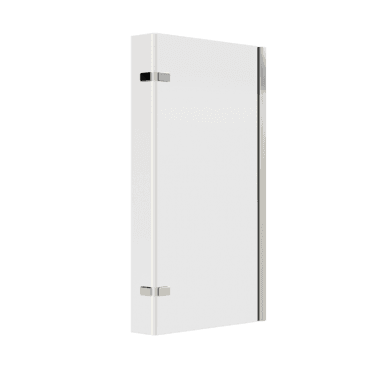 Nuie Pacific L Shape Square Shower Fixed Screen Hinged Return