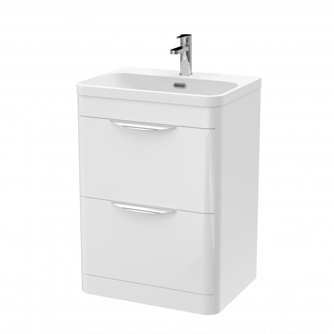 Nuie  Parade 600mm Floor Standing Vanity & Thin Edge Ceramic Basin FPA001B