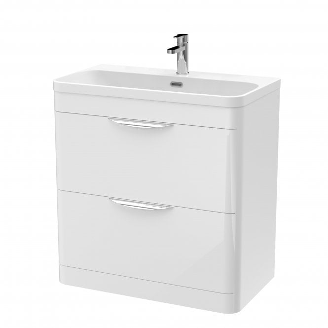 Nuie  Parade 800mm Floor Standing Vanity & Thin Edge Ceramic Basin FPA004B