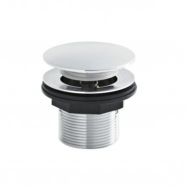 Nuie Push Button Bath Waste Unslotted Chrome