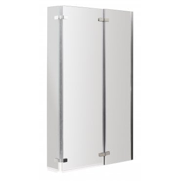 Nuie Quattro L-Shaped Bath Screen Double Hinged