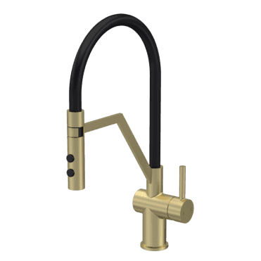 Nuie Ravi Mono Single Lever Kitchen Tap Brushed Brass