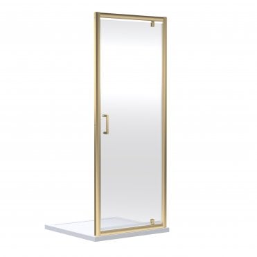 Nuie Rene 1900 x 760mm Pivot Shower Door SMPD76BB-E6