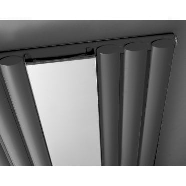 Revive Single Panel Designer Radiator With Mirror Anthracite 1800 x 499mm