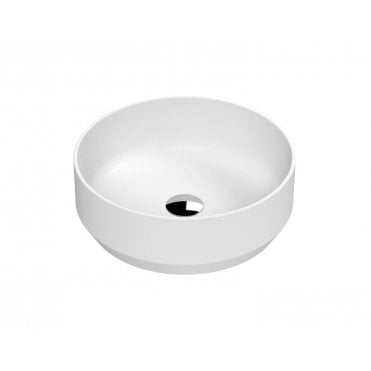Nuie Round 350 x 350mm Matt White Counter Top Vessel