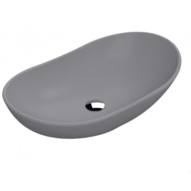 Nuie  Round 615 x 360mm Matt Grey Counter Top Vessel