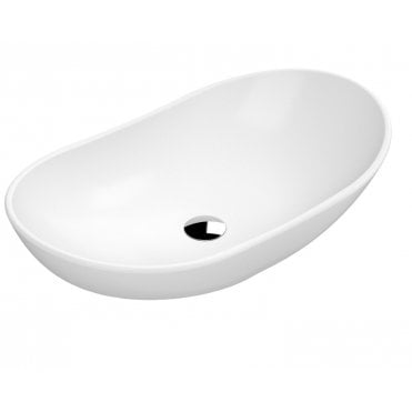 Nuie Round 615 x 360mm Matt White Counter Top Vessel