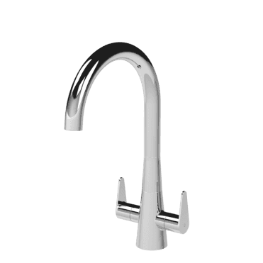 Nuie Samir Mono Dual Lever Kitchen Tap Chrome