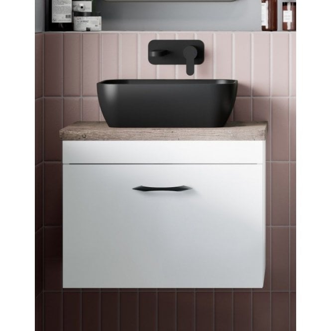 Nuie  Square 455 x 325mm Matt Black Counter Top Vessel