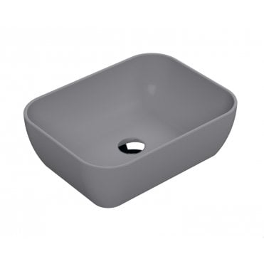 Nuie Square 455 x 325mm Matt Grey Counter Top Vessel
