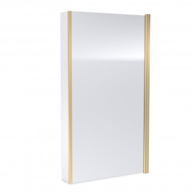 Nuie  Square Fixed Bath Screen with Fixed Return - 6mm NSBS78