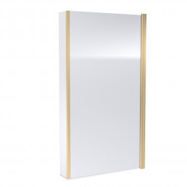 Nuie Square Fixed Bath Screen with Fixed Return - 6mm NSBS78