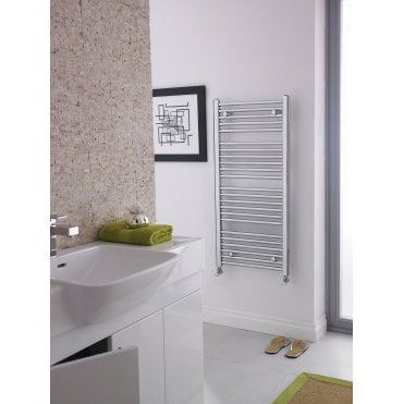 Nuie Straight Heated Ladder Rail Chrome 1100 x 500mm