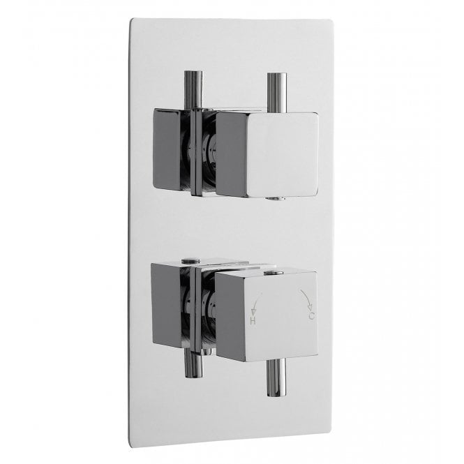Nuie  Twin Thermostatic Shower Valve With Diverter Chrome