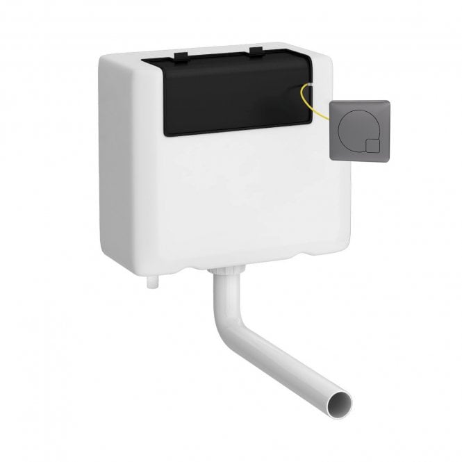 Nuie  Universal Access Cistern & Black Square Flush Plate XTY8M04B