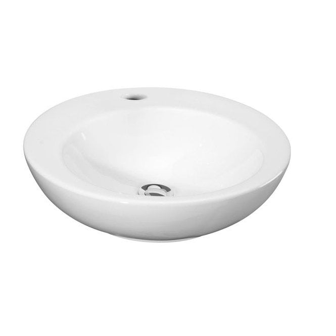 Nuie  Vessel Round Free Standing Countertop Basin 1 Tap Hole 460 x 460 x 130