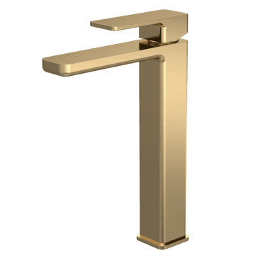 Nuie Windon Tall Mono Basin Mixer Extended Height Brushed Brass WIN870