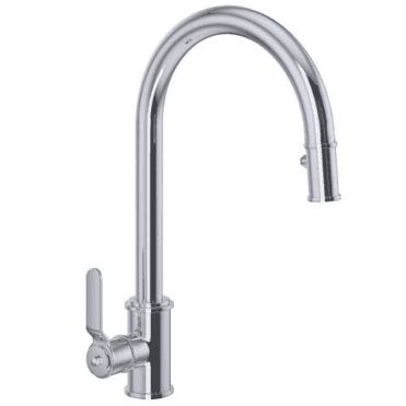 Perrin & Rowe Armstrong Single Lever Mixer With Pull Down Rinse Smooth Handle Chrome