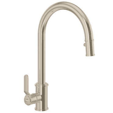 Perrin & Rowe Armstrong Single Lever Mixer With Pull Down Rinse Smooth Handle Nickel