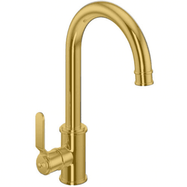 Perrin & Rowe Armstrong Single Lever Mixer With Smooth Handle Gold