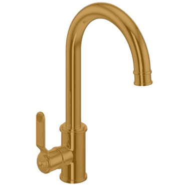 Perrin & Rowe Armstrong Single Lever Mixer With Textured Handle Polished Brass