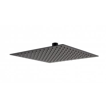 250mm Ultra Slim Shower Head Square in Black