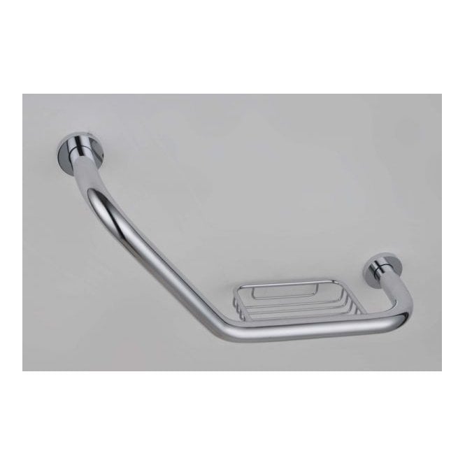 RAK  Angled Grab Rail with Soap Dish