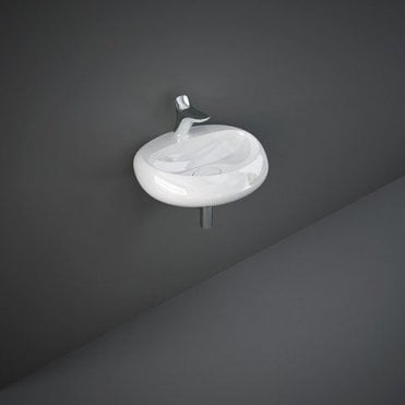 RAK Cloud Wall Hung Basin 550mm - Gloss White