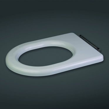 RAK Compact Special Needs Seat without Lid in White for Rimless WC Pans