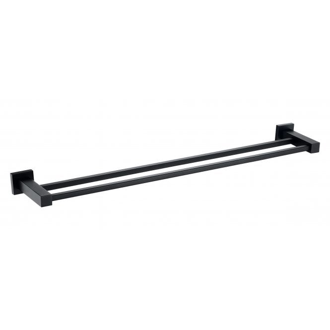 RAK -Cubis Double Towel Rail in Black