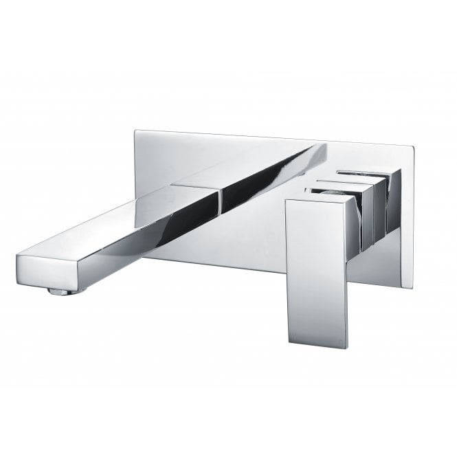 RAK -Cubis Wall Mounted Basin Mixer with Back Plate
