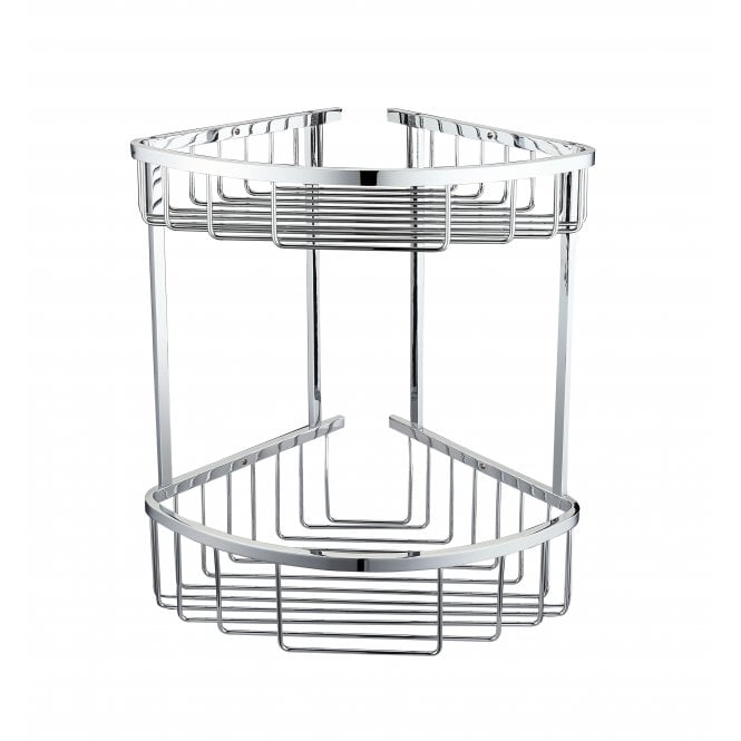 RAK Double Corner Basket Round Front Chrome
