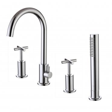 RAK-Ella 4 Hole Deck Mounted Bath Shower Mixer