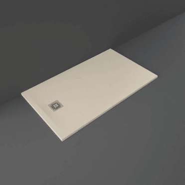 RAK Feeling 1400 x 800mm Rectangular Bath Tub Replacement Shower Tray Cappuccino
