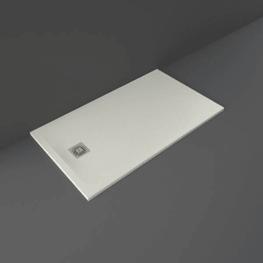 RAK Feeling 1400 x 800mm Rectangular Bath Tub Replacement Shower Tray Greige