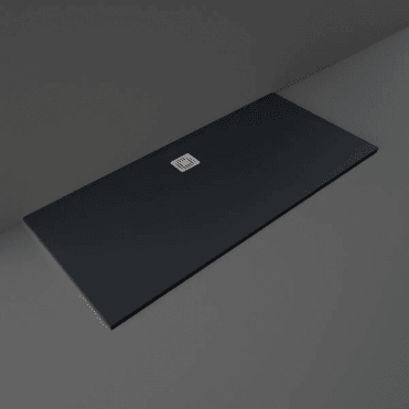 RAK Feeling 1800 x 800mm Rectangular Bath Tub Replacement Shower Tray Black