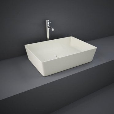 RAK-Feeling 50cm Rectangular Counter Top Wash Basin  in Matt Greige