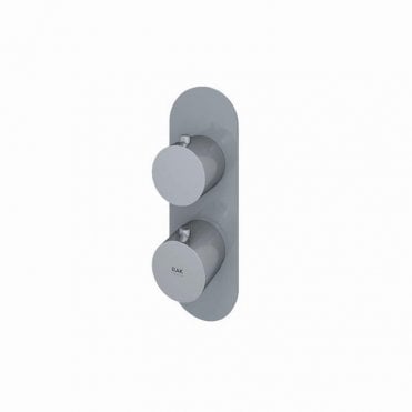 RAK-Feeling Round Single Outlet Thermostatic Concealed Shower Valve in Grey