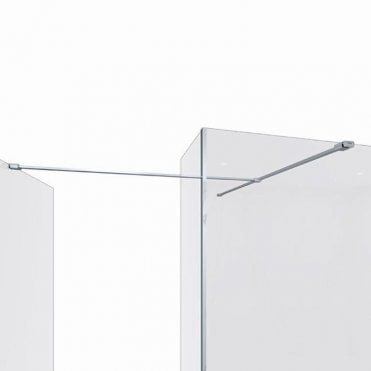 RAK-Feeling Side Panel Fixing Kit in Chrome  (Bracing Bar with T Connector)