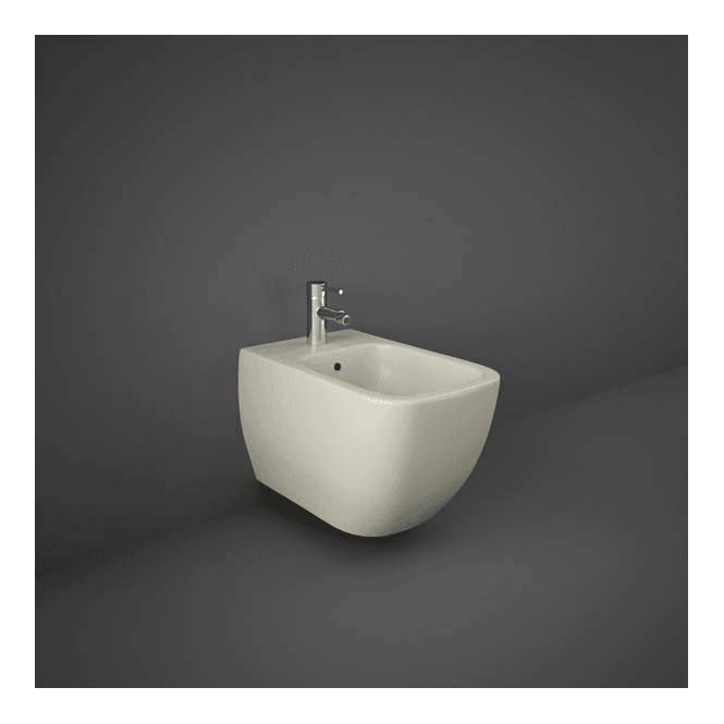 RAK  Feeling Wall Hung 1 Tap Hole Bidet Matt Greige