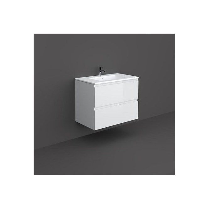 RAK  Joy 800mm Wall Hung Basin Unit White Inc Basin