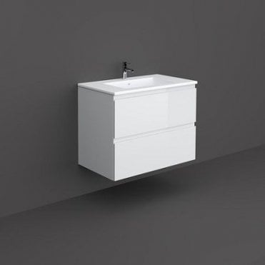 Rak Joy 800mm Wall Hung Basin Unit White Inc Basin