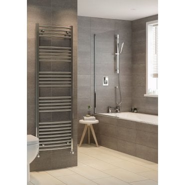 RAK-Metropolitan 500x1200 Curved Chrome Ladder Rail