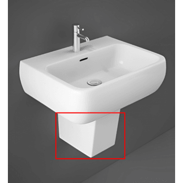 RAK-Metropolitan Half Pedestal for 52cm Basin