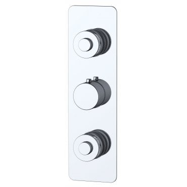 RAK-Prima Tech Dual Outlet Concealed Thermostatic Shower with Back Plate (Vertical)